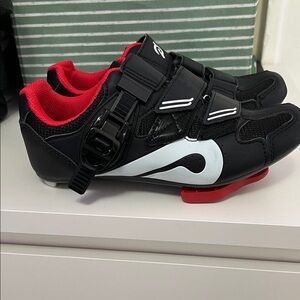 Peloton Black and Red Cycling Shoes